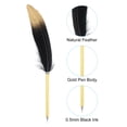 thumbnail image 4 of Uxcell Feather Ballpoint Pens Bulk, 0.5mm Ink Vintage Plated Rod Quill Writing Pens for Office, Wedding 20Pcs, 4 of 7