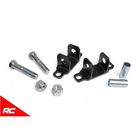 Rough Country Rear Shock Upper Bar Pin Eliminator Kit compatible w/ 1997-2018 Jeep Wrangler JK TJ (Best Shocks For Jeep Tj)