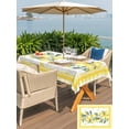 thumbnail image 5 of Outdoor Tablecloth with Umbrella Hole for Patio/Picnic/Party/Camping, Yellow Lemon Waterproof Table Cloth Rectangle Table Cover Washable, Summer Botanical Plaid Elegant Pastoral (54"x 80"), 5 of 8