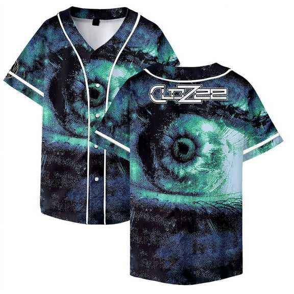 CloZee Jersey Merch Harajuku Thin button Baseball Uniform Men/Women Baseball Jersey For EDM Festivals Color4