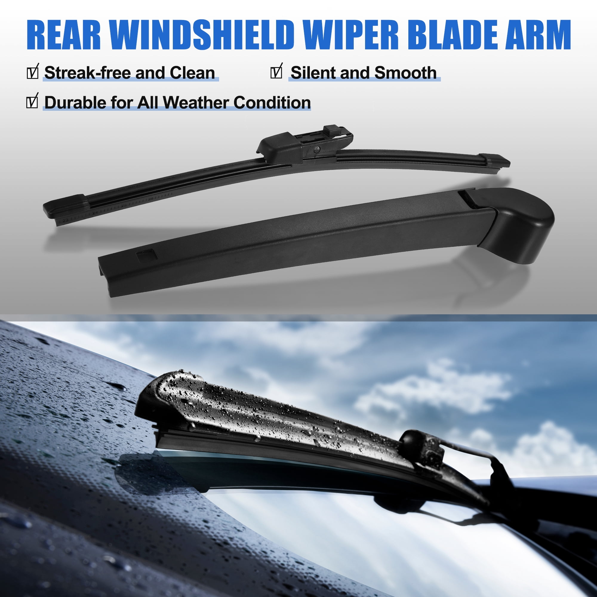 Unique Bargains Rear Wiper Blade Arm Assembly for VW Golf MK6 2009-2012