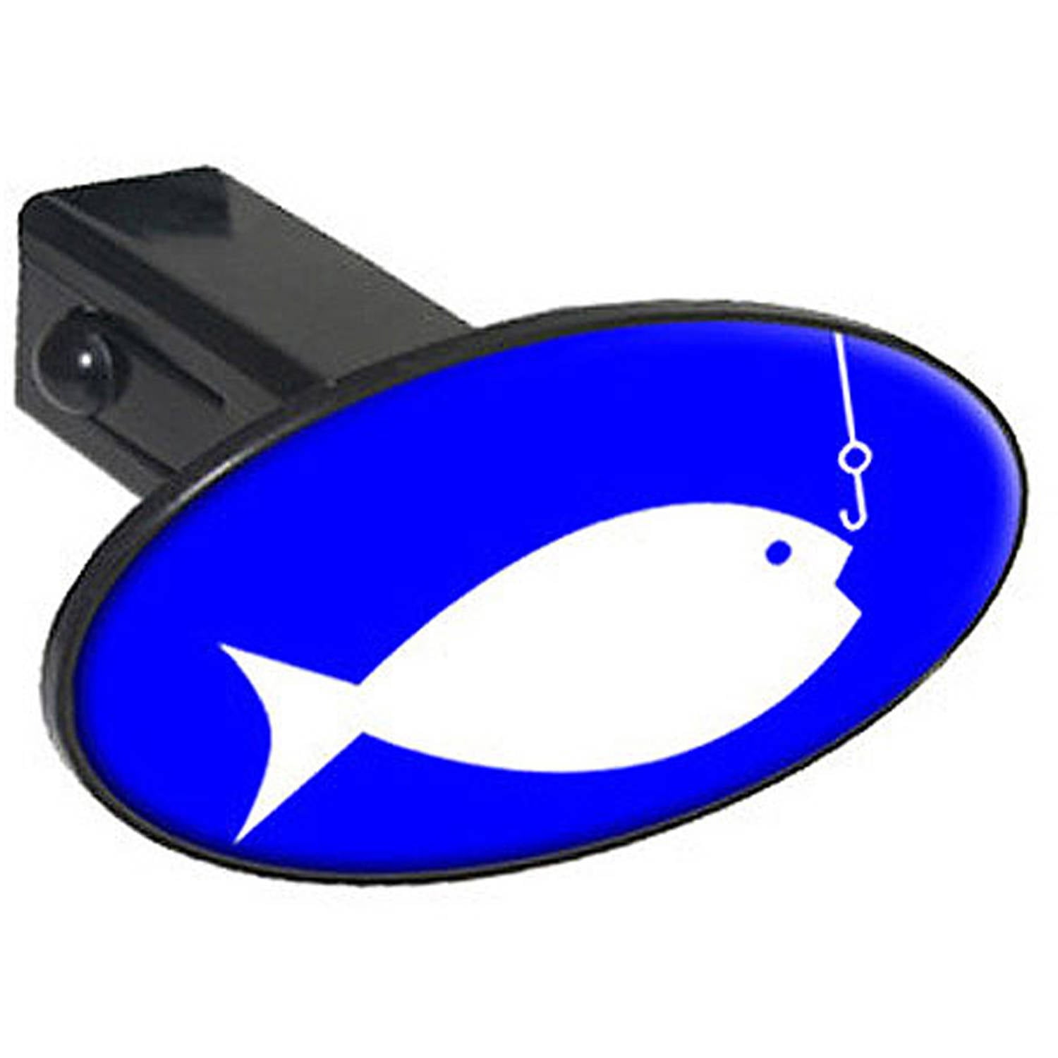 Fish And Fishing Hook 1.25" Oval Tow Trailer Hitch Cover Plug Insert