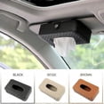 thumbnail image 2 of leather car tissue box car sun visor type hanging rectangle shaped tissue box container towel napkin tissue holder paper rack, 2 of 3