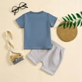 thumbnail image 4 of YUIVH Toddler Boy Short Set Little Boy Clothes Toddler Boys Short Sleeve Prints T Shirt Tops Shorts Child Kids 2PC Set Outfits Trend Shirt And Shorts Summer Beach Clothes, 4 of 7