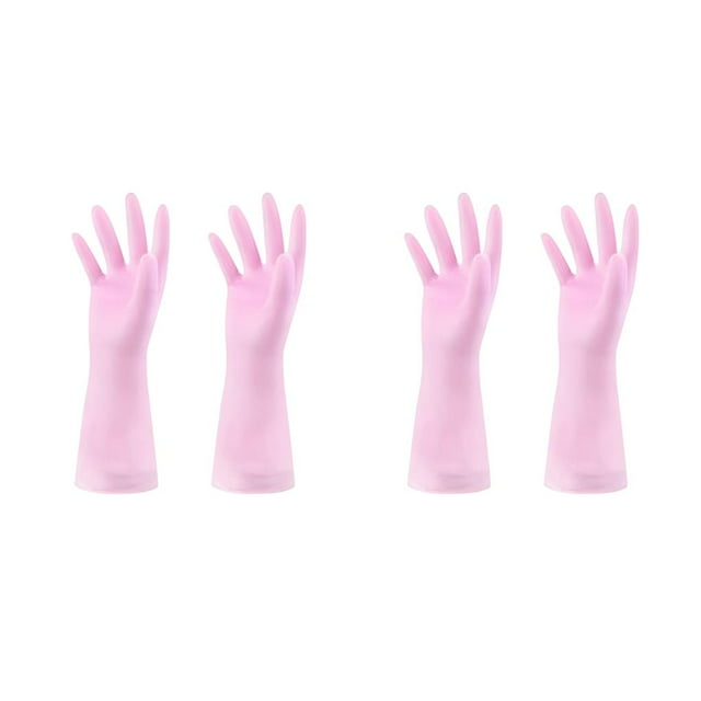 Injueey 2 uds guantes de limpieza antideslizantes mitones universales accesorio de para el hogar al aire libre Unisex ligero cocina rosa Rosa 2piezas