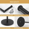 thumbnail image 5 of 2 Pcs Toilet Paper Holder Stands,Matte Black Finished Free Standing Toilet Paper Holder Stainless Steel Rustproof Tissue Roll Holder Floor Stand Storage for Bathroom, 5 of 6
