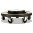 thumbnail image 4 of Brute Round Twist On/Off Dolly, 250 lb Capacity, 18" dia x 6.63"h, Fits 20 to 55 Gallon BRUTE Containers, Black | Bundle of 2 Each, 4 of 5