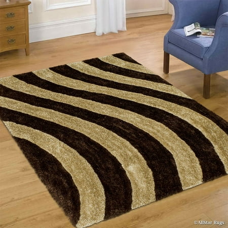 Brown area rug with circles Brown area rug with circles