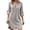 Gray, variant on Womens Casual Beach Shirt Dress 2026 Long Sleeve Cotton Linen Collared Button Front Oversized A Line Mini Solid Vacation