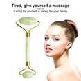 thumbnail image 4 of Rouleau Facial Double Tête Rouleau de Massage Facial Pierre Rouleau Facial Portable Rouleau Facial Masseur, Or, Tige Droite, 4 of 6