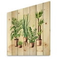 thumbnail image 2 of Designart 'Indoor Green Home House Plants in Pots I' Traditional Print on Natural Pine Wood, 2 of 5