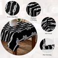 thumbnail image 5 of Black Knot Table Cloth Waterproof Tablecloths, Nautical Striped Monochrome Ocean Tablecloth Dining Table Cover for Kitchen Party Tabletop Outdoor, Square Tablecloth 60x60 Inch, 5 of 9