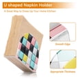 thumbnail image 5 of Yayeee Napkin Holder for Table Kitchen Paper Tissue Organization, Gray Checkered Pattern, 5 of 8