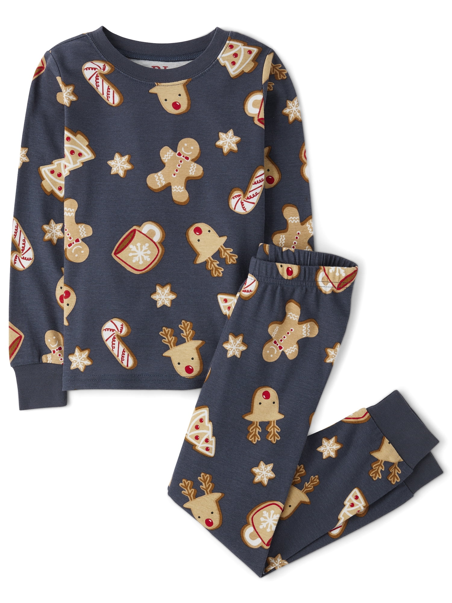 The Children's Place Kids Unisex Matching Family Gingerbread Snug Fit Cotton Pajamas, Sizes 4-16