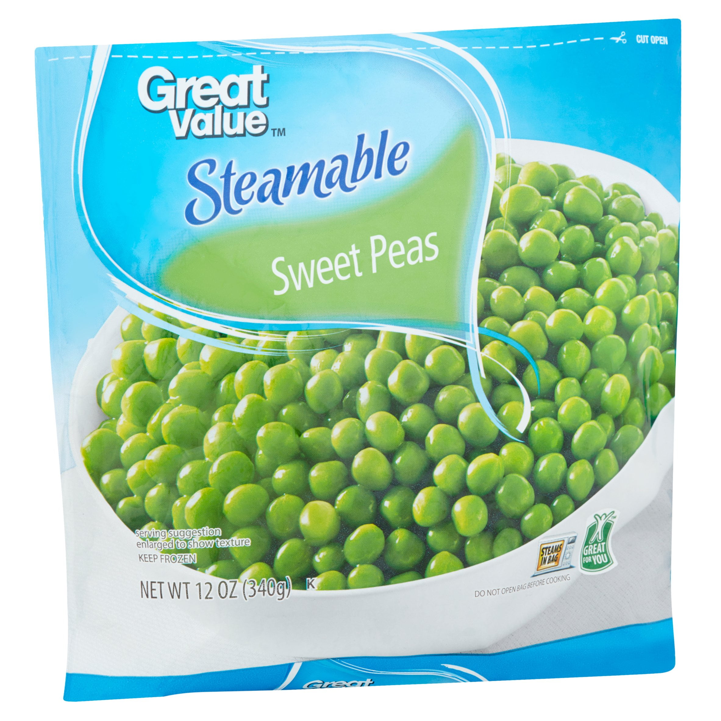 Great Value Steamable Sweet Peas 12 Oz