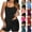 Black, variant on GERsome Womens Tankini Swimsuits Tummy Control Two Piece U Neck Bathing Suits with Boyshorts Beach Swim Swimsuit S-2XL