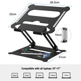 thumbnail image 3 of Support d'Ordinateur Portable Ajustable, Support Ergonomique Portable pour Ordinateur avec Évent Thermique pour Rehausser l'Ordinateur Portable, Support d'Ordinateur Portable Robuste Compatible, 3 of 4