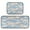 Peach and Blue Rhombus, variant on 2-Piece Kitchen Rugs Set Non-Slip Mats Carpet Floor for Kitchen, Bathroom (19.7"x27.6" & 19.7"x47.2") Pastel Blue Dandelions