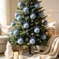thumbnail image 6 of 15 PCS Velvet Christmas Ornaments Set, Shatterproof Flocked Ball Ornaments with Bow Hanging Ribbon, Gift-Boxed Christmas Tree Decor for Holiday Home Decoration, 3.15", 6 of 8