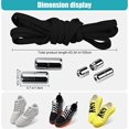 thumbnail image 2 of 6 Pairs Elastic Shoelaces with Metal Clasp Elastic Shoelaces No Tie Metal Locking Shoelaces Metal Button Shoelaces Replacement Shoe Laces for Sneakers, 2 of 6