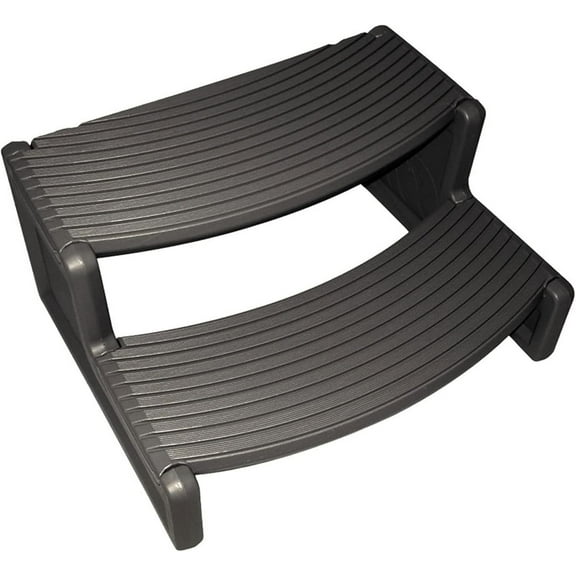 FGYRYK Resin Multi Purpose Outdoor Non Slip Portable Spa and Hot Tub Handi-Step Deck Patio Steps Accessories, Charcoal Grey