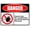 Warning Sign 3, variant on Danger Hazard Area No Unauthorized Personnel Sign, 8"x12" Aluminum Tin Sign, Restricted Zone Decor for Home Coffee Bar