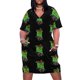 thumbnail image 1 of GFP - Vestido holgado con bolsillos y proteína fluorescente verde para mujer, vestido de fiesta de lujo para mujer, 1 of 7