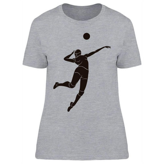 Female Player Volleyball Mid Air T-Shirt Women -Image by Shutterstock, Female x-Large
