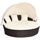 thumbnail image 1 of Costway Cama de Día Redonda de Exterior con Dosel Retráctil Asientos Separados de Mimbre Ratán Cojines Mesa de Café para Jardín Patio Porche Piscina, 1 of 9