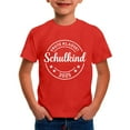 thumbnail image 2 of MUXiin Kids T Shirts Boys 5t Schulkind Letter Print Shirt Solid Color Short Sleeve Preppy Shirts Back To School Fashion 5-6 Years,Blue, 2 of 4