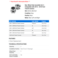 thumbnail image 2 of Rear Wheel Hub Assembly Set 2 - Compatible with 2014 - 2018 Ford Transit Connect - Autopart Premium, 2 of 2