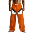 thumbnail image 3 of Dolkfu Loose Fit Pants Mens Drawstring Sweatpants Lounge Elastic Waist Graphic Trousers for Man S, 3 of 3