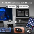 thumbnail image 3 of Ratón inalámbrico Trackball Senda, ergonómico, recargable, negro, 3 of 7