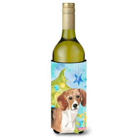 

Beagle Christmas Wine Bottle Beverge Insulator Hugger