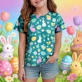 thumbnail image 2 of Staki Girls Easter Shirt Happy Easter Shirts for Girls Easter Bunny Graphic Tee Toddler Easter Shirt Kids Easter Outfit Vacation Clothes 1-9Y 10-13Y(Green,6-7 Years), 2 of 6