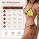 thumbnail image 5 of Fotbe Bananas On A Striped Traje de Baño para Mujer de Dos Piezas – Bikini Sexy de Tirantes Tipo Halter con Diseño Triangular, 5 of 6