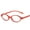 Red, variant on Women Small Oval Glasses Fashionable Flat Lens Eyewear for Daily Casual Wear Brown One Size