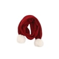 thumbnail image 2 of Sombrero para de festival de dibujos animados grueso de cumpleaños Unisex con gorros de fibra acrílica Pom Gorro de punto para fot , Bufanda individual, rojo BLESIY Sombrero de invierno para niños, 2 of 8