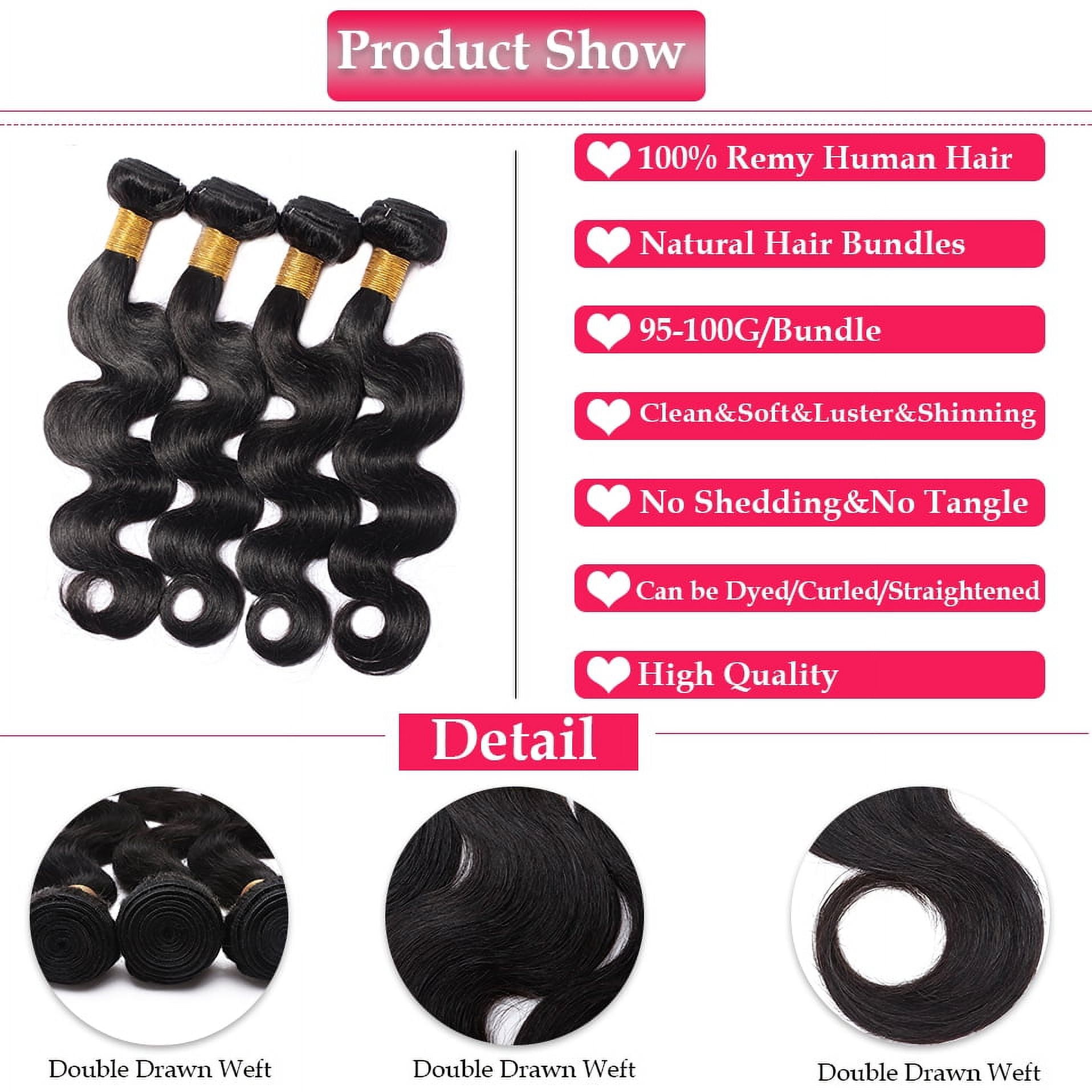 HAIRRO Hair One Bundle 100% Unprocessed Brazilian Virgin Human Hair Bundles Body Wave Bundles Wet Human Hair Natural Color Hair Extensions