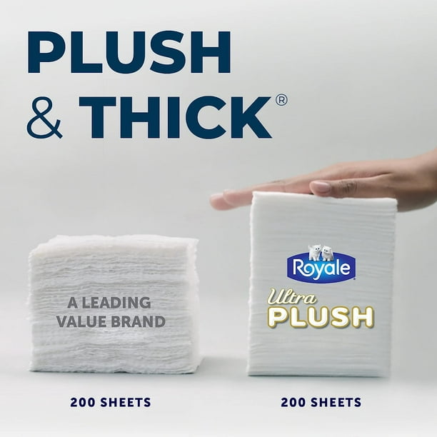 Royale Ultra Plush Toilet Paper, 8 Equals 24 Rolls, 198 Bath