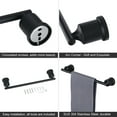thumbnail image 4 of WOWOW Bathroom Towel Bar,Matte Black  24 inch Bathroom Towel Holder 304 Stainless Steel, 4 of 6