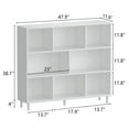 thumbnail image 6 of 8-Cube Storage Organizer Bookcases Wood,Display Shelf,3-Tier Cubical Storage Shelves,White, 6 of 8