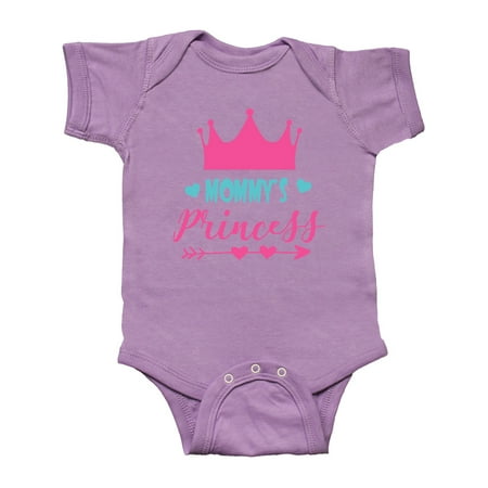 

Inktastic Mommy s Princess Crown Hearts - Pink Blue Gift Baby Girl Bodysuit