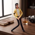 thumbnail image 3 of Pop Culture Music Legend Plush Figure with Bendable Wire Skeleton Poseable Star Doll for Home Decor Creative Display, Signature White Jacket, 3 of 7