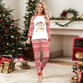 thumbnail image 2 of Family Christmas Pajamas Matching Sets – Red & White Snowflake Long Sleeve Tops and Pants with “Merry Christmas 2026” Letter Print, Holiday Xmas PJs Sleepwear for Couples, Men, Women, Adults, 2 of 5