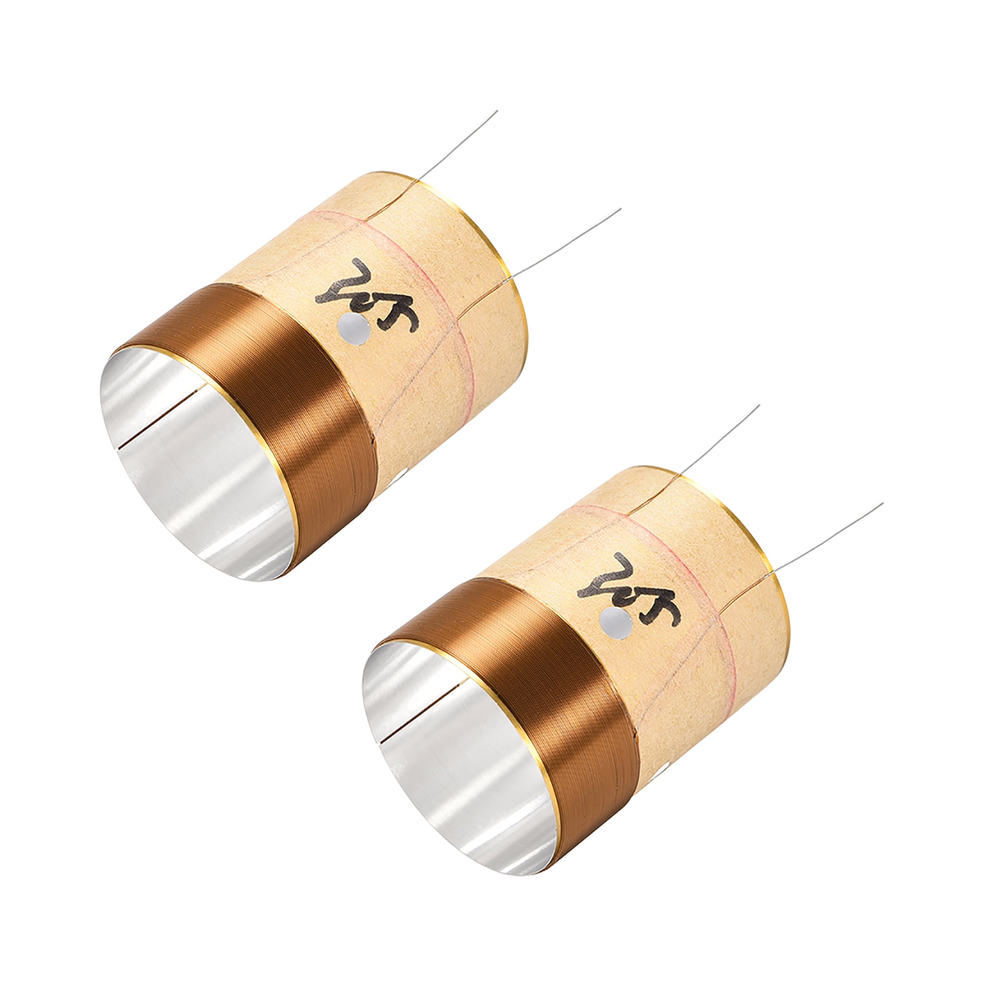 uxcell 2pcs 35.5mm 1.5 Woofer Voice Coil 2 Layers Round Copper Wire Bass Speaker Audio Replacement 