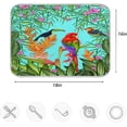 thumbnail image 3 of FREEAMG Exotic Tropical Birds Flowers Absorbent Dish Drying Mat, 16 x 18 Inches Microfiber Kitchen Countertop Table Protector Multi-purpose Counter Rack Sink Drainer Pad, 3 of 6
