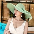 thumbnail image 3 of Women's Folable Floppy Hat,Wide Brim Sun Protection Straw Hat, Summer UV Protection Beach Cap, 3 of 7