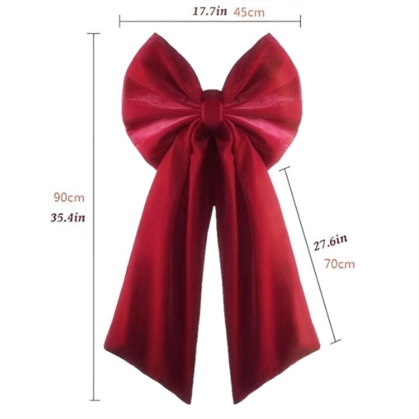 Eespoir 2PCS Large Christmas Bow 36x18 Inches, Red Velvet Bows, Christmas Tree Topper, For Wreaths Mantle Door Xmas Decorations