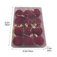 thumbnail image 3 of Deeceymbur Velvet Flocked Christmas Tree Ornaments Set of 12 Plastic Balls Hanging Decor for Holiday Decoration Party Festive Display, 3 of 6